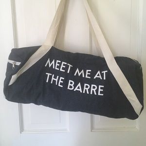 Denim “meet me at the barre” gym bag!